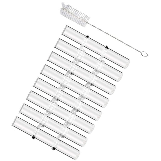BESPORTBLE Test Tube Glass Vases for Flowers 8pcs Large Hydroponic Plant Terrariums with Brush Home Décor Propagation Station for Living Room Desk