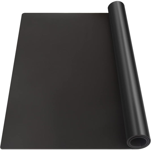 Silicone Mat Heat Resistant Mats for Countertop, Multipurpose Large Silicone Mats for Crafts Kitchen Workbench Size 48x24 inches Thick 2mm,Rolled Package,Black