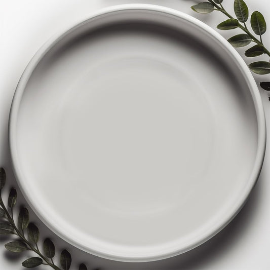 Willowy Heavy Duty Ceramic Plant Saucers for Indoors with Silicone Feet for Added Surface Protection - Scratch-Resistant Matte White, 10.75" at the Base or Less, Plant Water Catcher Tray