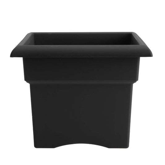 Bloem Veranda Deck Box Planter Square: 14" - Black
