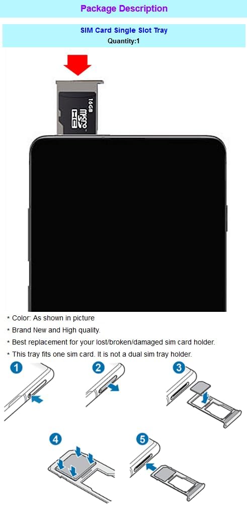 AceSoft 13 Premium Real Boosting Durable Extra Dual SIM Card Tray Holder + SIM Card Ejection Pin Compatible with Xiaomi