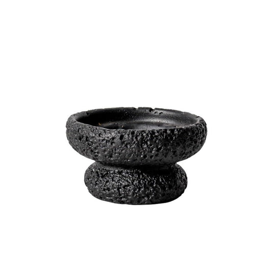 FXLTHIYBO Sleek Cement Creative Meteorite Pattern Flower Pot Planter Plants Flowers Bonsai Decoration for Indoor use(Black,Large)