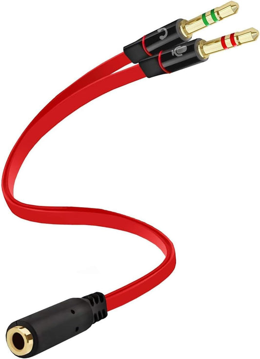 Yxflz 3.5mm, 2 1 Headset PS4 Headset Headphone Splitter Audio Splitter Female to Male, Y Splitters Cable for Xbox