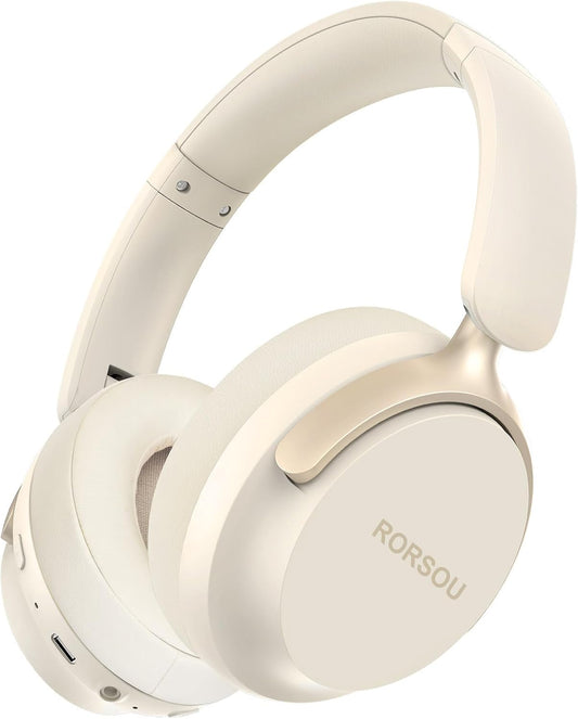 B8 6 50H Headset RORSOU Bluetooth Headphones Over Ear, EQ Music Modes and Playtime Deep Bass Wireless Headphones