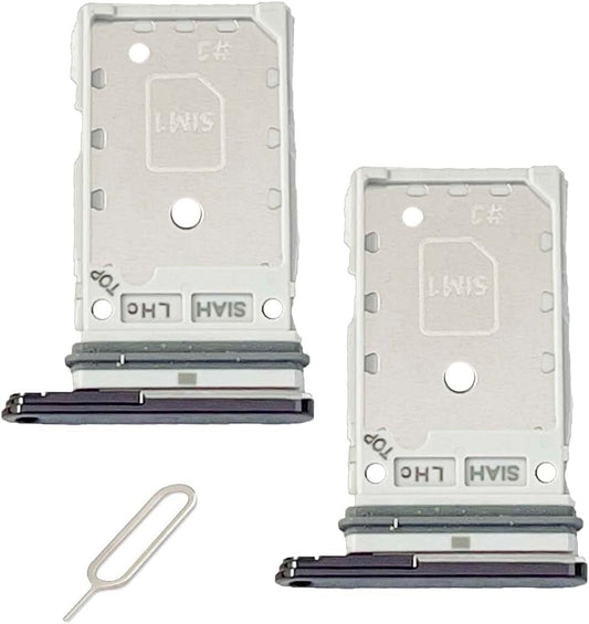 2PCS S23 for Samsung Galaxy Replacement Sim Card Tray SD Slot Holder with Removed Tool