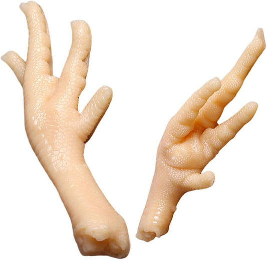 2 5.83X1.89X1.18 Inch SHOWERORO Chicken Feet Model Pcs Realistic Faux Chicken Toe Simulated Food Prop for Kitchen Decor