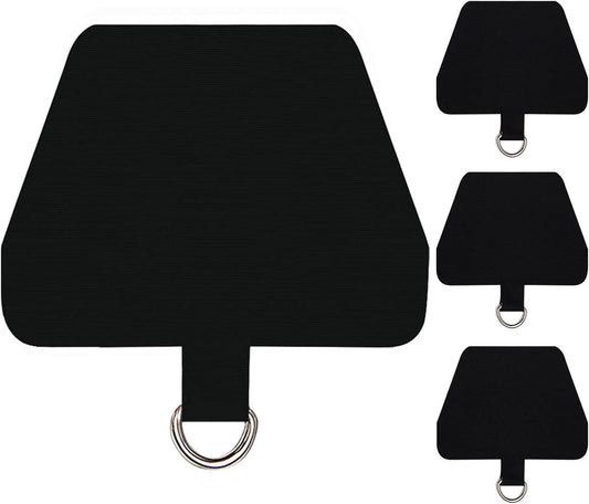 4 Pack x4) COCASES Phone Tether Tab, Phone Strap Replacement Part for Cell Phone, Safety Lanyard Patch (Black