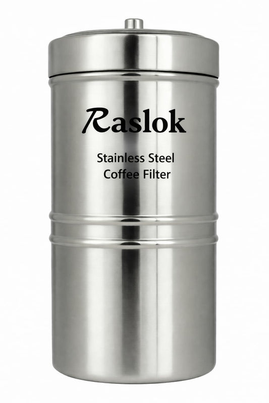 Raslok South Indian Coffee Maker | Convenient 5-6 Cup Coffee Maker | Decoction Maker Brewer Dripper,Stainless Steel Coffee Filter- 300ml