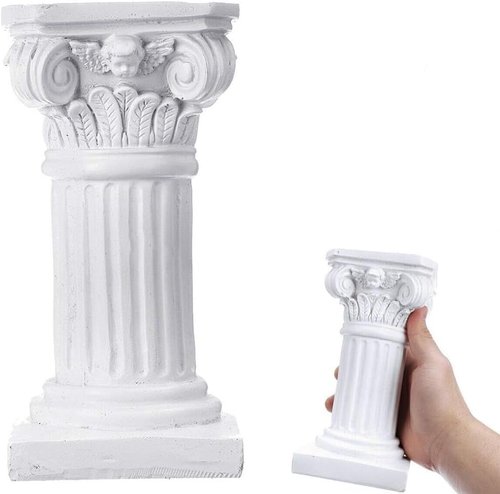 Etiger Roman Pillar - Greek Column Resin Statue | Elegant Centerpiece for Home & Garden Decor (White)