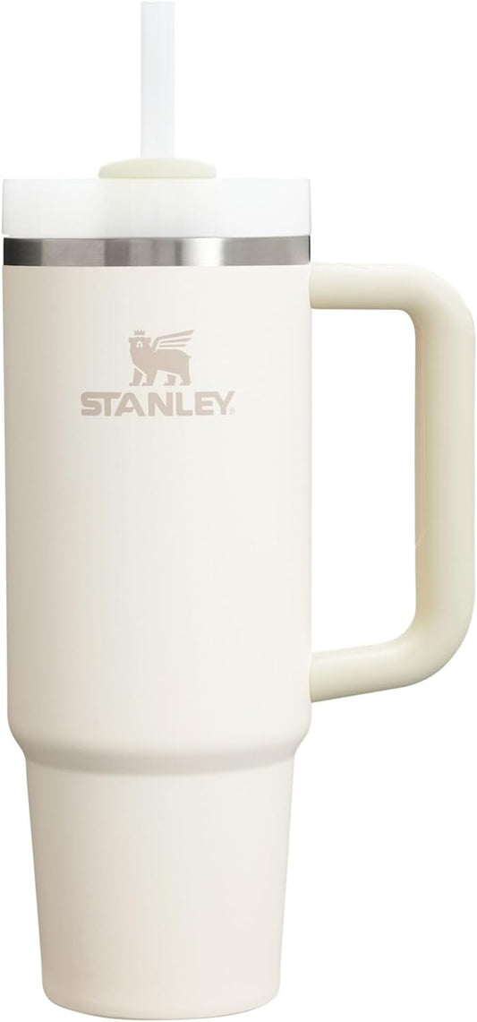 STANLEY Quencher H2.0 Tumbler - 30 oz Insulated Stainless Steel Cup with Handle & Straw | Cream 2.0