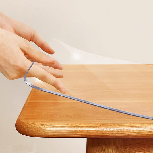 Thicken Clear PVC Office Desk Blotter Cover Protector Rectangular Plastic Table Cover Desk Pad Mat for Office & Computer Desk Topper Wooden Furniture Screen Protection Topper Wipeable 17x28 Inch