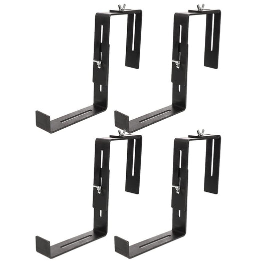 JINZBO Corner Bracket,Shelving Brackets, 4PCS Hanging Plant Bracket Universal Planter Box Bracket Railing Flower Pot Bracket Window Box Bracket