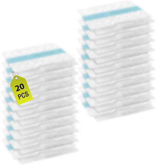 Shark VACMOP Disposable Hard Floor Mop Pad Refills - 20 Pack for Pro VM252, VM251, VM250, VM200