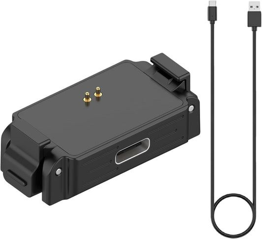 BLIKEJIN 1/4 (1 Charging Quick Release Adapter Base with Type C Port for DJI Osmo Nano, Dual-Direction Magnetic Mount