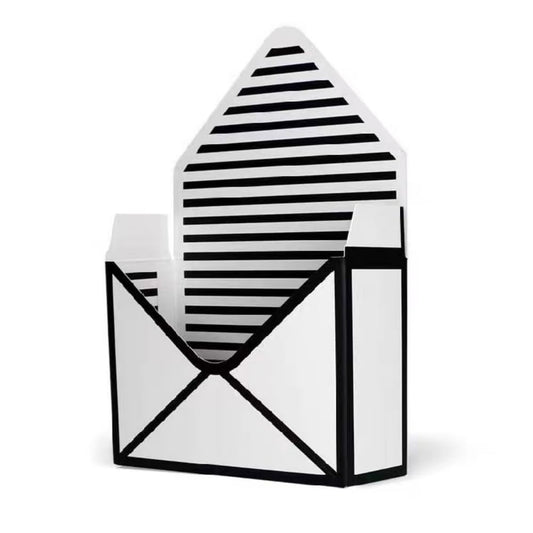 BBJ WRAPS Envelope Flower Boxes for Arrangements Striped Floral Bouquet Wrapping Paper Box Florist Supplies, 8 x 2.8 x 5.7 Inch - 5 Counts