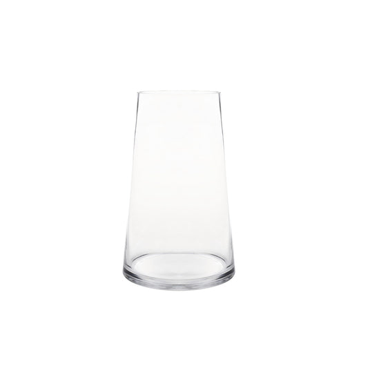 WGV Tapered Glass Vase, Width 8.7", Height 14", (Multiple Sizes Choices) Clear Taper Up Cylinder Floral Planter Bouquet Centerpiece for Wedding Event Home Decor, 1 Piece (VTC7214)