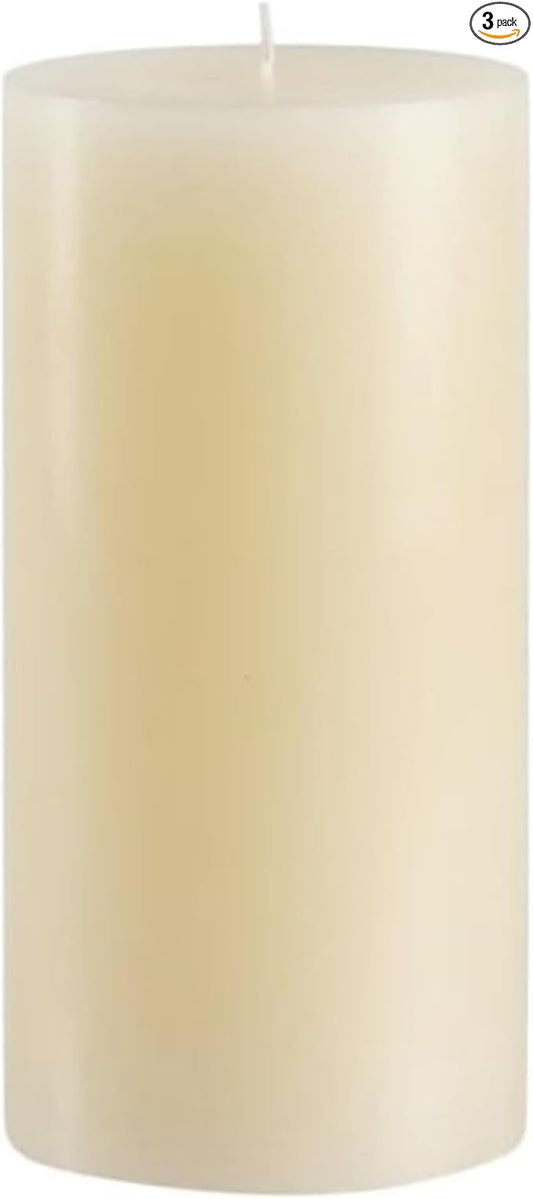 Mister Candle Dripless Vanilla Scented Ivory Pillar Candle Hand Made Vanilla Pillar Candles with Essential Oils for Home Decor, Premium Wax, 100 Hr Burn Time (4x6 inch)
