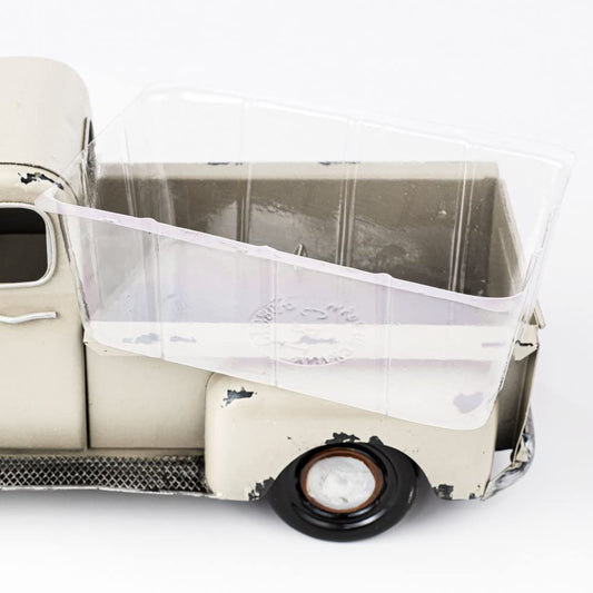 Craig Bachman 16" Vintage Metal Truck Planter with Moving Wheels and Liner, Rustic Farmhouse Decorative Truck for Plants and Floral Displays, AM0245