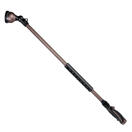 RESTMO 36”Long Watering Wand, 180° Swivel Head Metal Garden Hose Wand with 10 Spray Patterns, 3ft Heavy Duty Hose Nozzle Sprayer with Thumb Flow Control, Ideal to Water Hanging Baskets, Shrubs