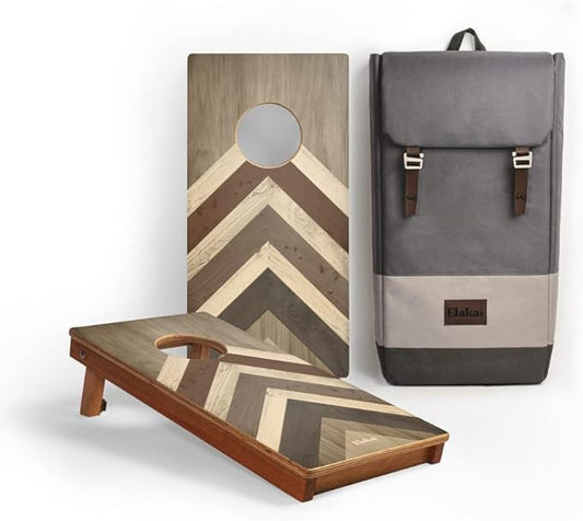 Elakai National Parks Series Premium Travel Cornhole Boards with Carry Case Backpack 1x2