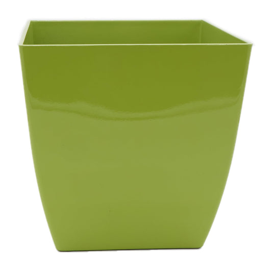 The HC Companies Aria Square Plant Pot w/Drainage - Classic Planters for Outdoor Plants & Indoor Plants - Lightweight & UV-Resistant Plastic Pots for Plants (12" Glossy Green, Pack of 1)