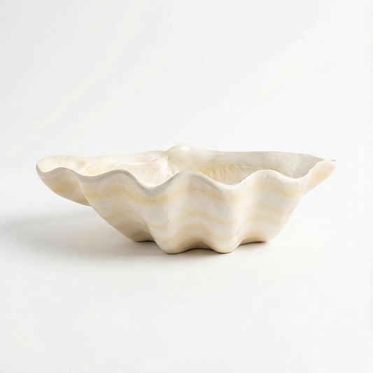 SKCSI Artificial Shell-decorated bowl Chocolate snack bowl in the living room Key bowl at the entranceway Shell-shaped resin decorative bowl