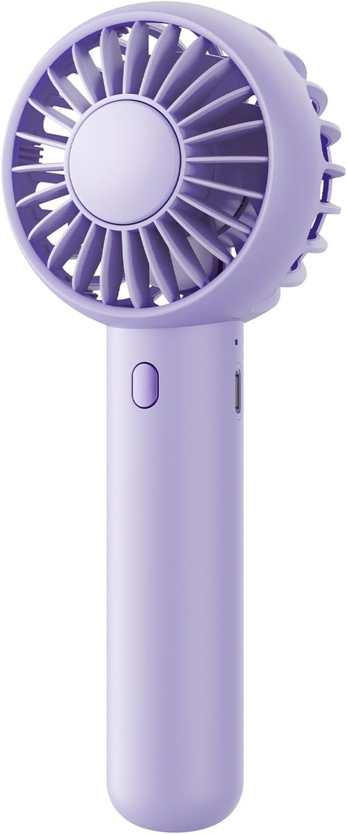 Gaiatop Mini Portable Fan - Small Yet Powerful 3-Speed Handheld & Desktop Design | USB Rechargeable, Purple