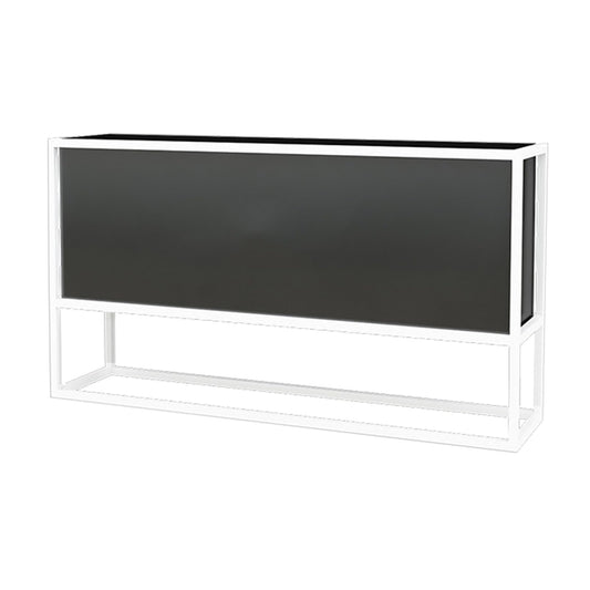YJEUZCD Metal Planter Box, Rectangular Raised Garden Bed, Outdoor Indoor Flower Box Partition, Commercial Restaurant Patio Porch Partition Divider(Black-B,120x60cm/47.2x23.6in)