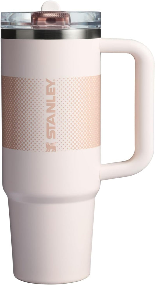 STANLEY Quencher ProTour 30 oz Tumbler - Leakproof Lid, Built-in Straw & Handle | BPA-Free Rose Quartz Fade