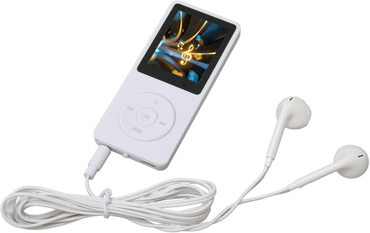 Zopsc MP3 MP4 8GB 64GB 30 Player, Memory Expandable, Hour Playback Lossless Sound, Lightweight Portable White