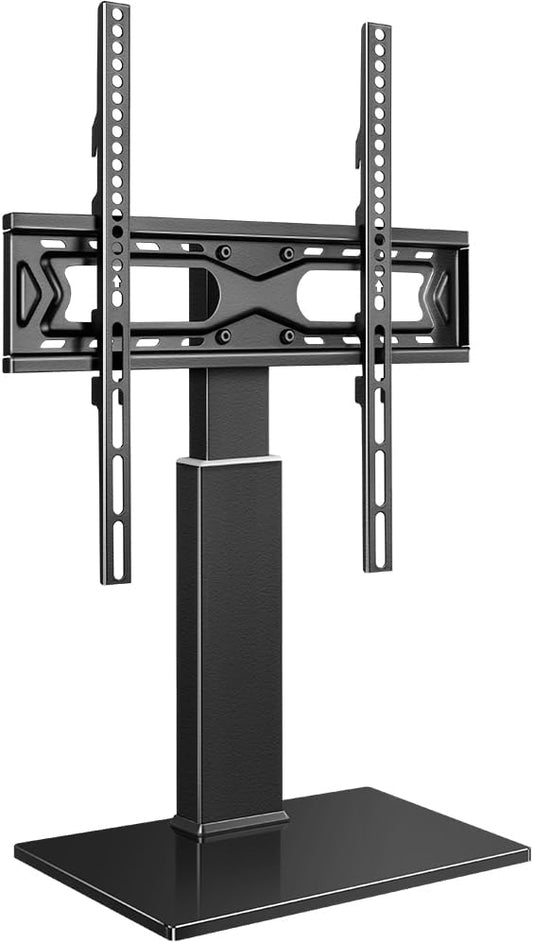 BFTOU 27-65 inch 400x400mm,Holds 88 lbs Black Universal TV Stand for TVs Height Adjustable Table Top TV Base Max VESA