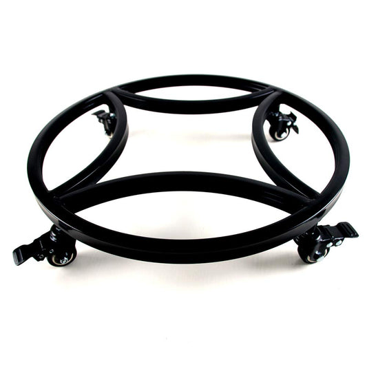 Zhongma 1 Pack Dia.18.1" x 3.5" H Round Plant Caddy with Wheels, Heavy Duty Construction, 300 Lbs Capacity, Load-Bearing Wheels with Brakes, Easy Assembly