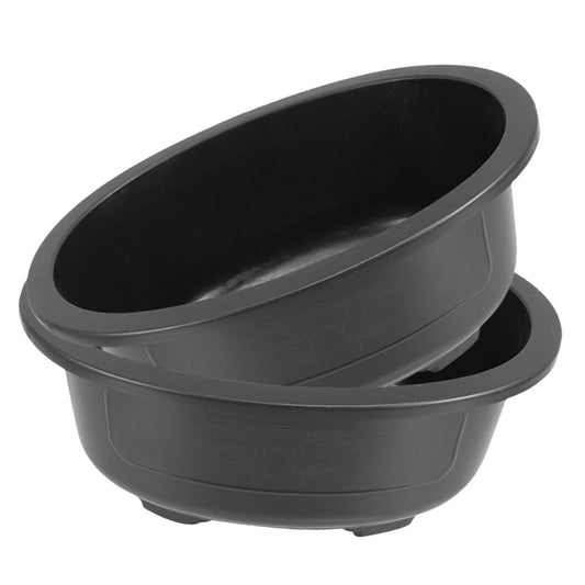 Kisangel 2pcs Large Oval Planters with Drainage Lightweight Durable Flower Pots for Gardening Reusable Plant Containers for Flowers and Bonsai Home Decor