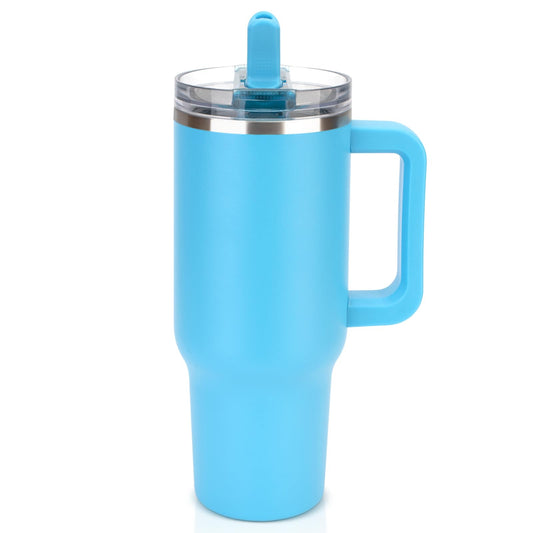Sursip 40 oz Tumbler with Handle and Flip Straw, 100% Leakproof Lid Insulated Cup Stainless Steel Water Bottle for Cold Drinks Travel Mug, BPA-Free, Dishwasher Safe