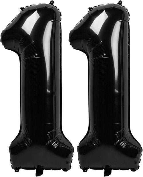 Black Number 11 Balloon - 40 Inch Birthday Decoration for 11th Birthday Parties | Perfect for Boys & Girls