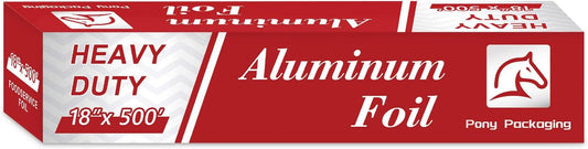 Skiennix Heavy Duty Aluminum Foil Roll - Food Safe 18 Inches x 500 FT for Cooking & Baking