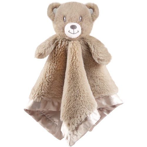 Baby Bear Security Blanket - Soft Minky Plush Lovey for Toddlers | Unisex 16 Inch Dark Brown Gift