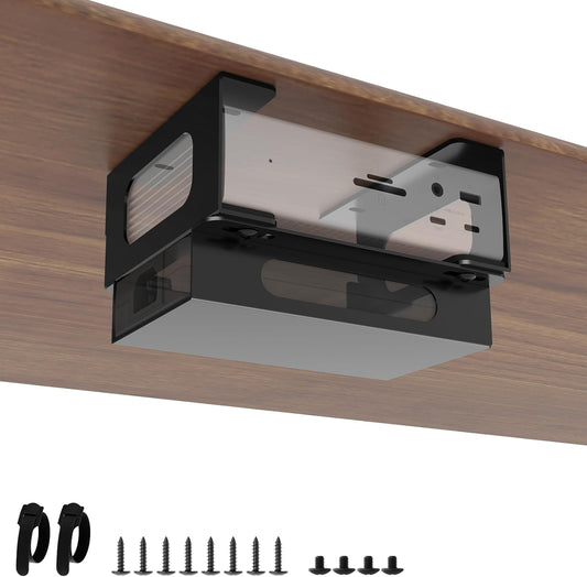 Bedycoon TS4/ TS3 TS5 4/3/5 Metal Under Desk Mount Compatible with CalDigit Plus/ Dock+ Power Bricks Adjustable Under