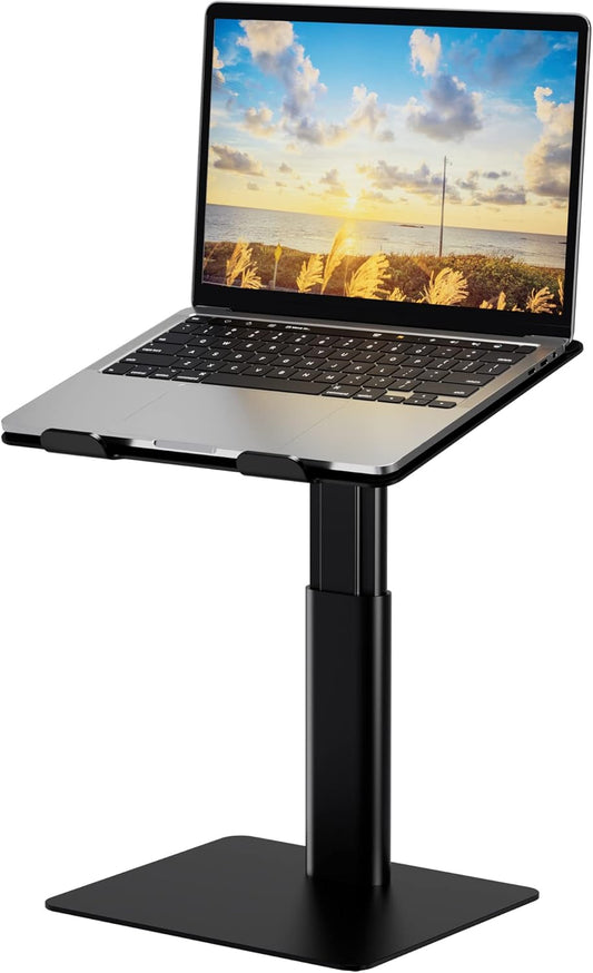 BESIGN LSX6 10-14" Computer Holder Stand, Ergonomic Adjustable Notebook Riser for Standing Work, Compatible with Air