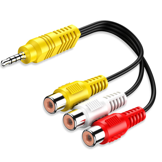 BERLAT 3 23CM/9in Video AV Component Adapter Cable Replacement for TCL TV, RCA to AV Input Adapter