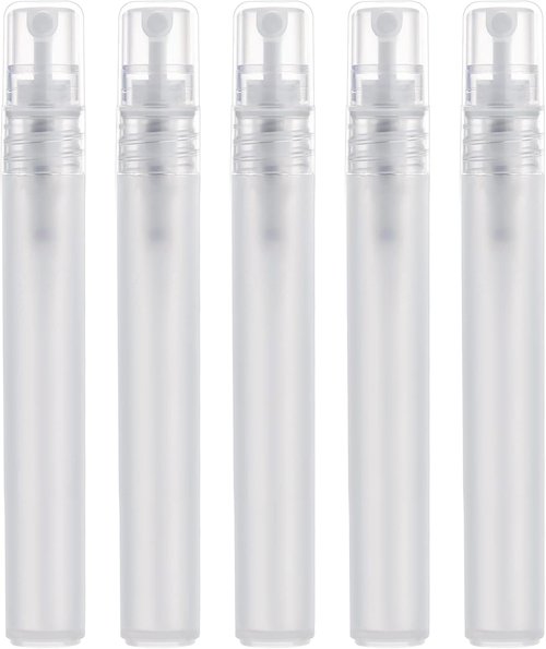 KINBOM Perfume Atomizers - 5 Pack of 10ml Refillable Spray Bottles for Travel | Matte Plastic Design