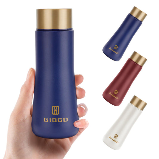 Small Thermo Bottle Slim Mini Vacuum Insulated Water Bottle 180ml/6.1oz Water Flask Stainless Steel Thermal Water Bottles Thermo for Hot and Cold Drinks Perfect for Purse or Kids Lunch Bag(Blue)