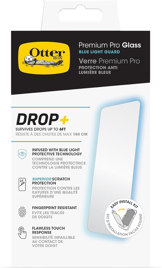 15 OtterBox iPhone Pro (Only) Premium Pro Screen Protector, Filters Blue Light, Precision Fit, Easy Installation
