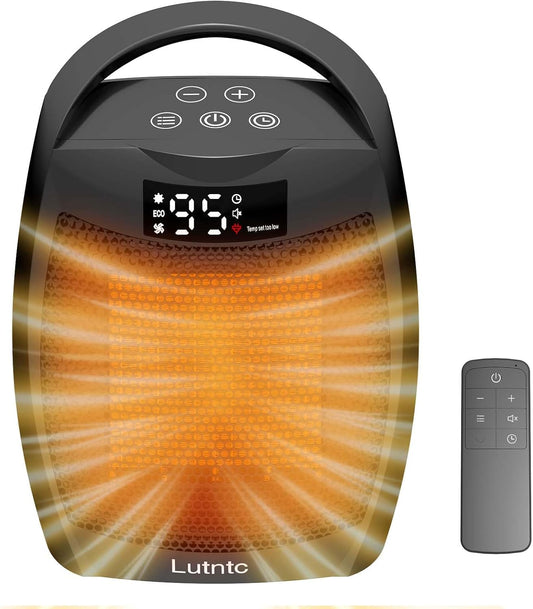 Skiennix Portable Ceramic Space Heater - 1500W Fast Heating with Digital Display & Safety Features | Ideal for Home & Office