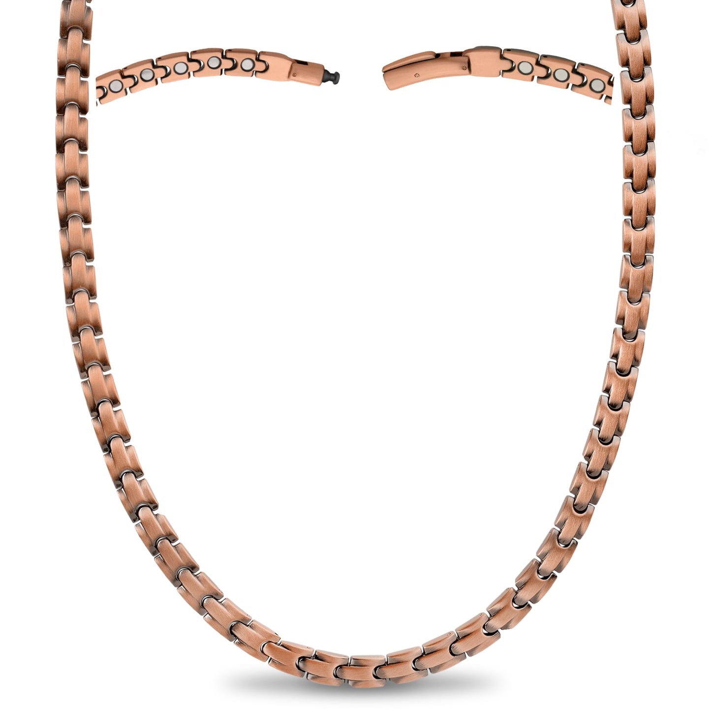 MagnetRX Copper Magnetic Necklace - Ultra Strength Magnetic Necklace for Men and Women - 99.9% Pure Copper Necklace with 55 Magnets (20 Inches)