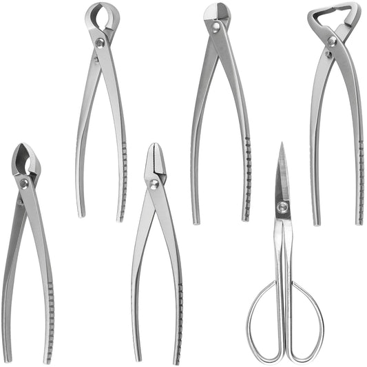 6 PCS Bonsai Pruning Tool Set, 6 Different Roles of Scissors to Meet All the Needs of the Usage Process, for Plant Pruning and Shaping, Free Your Hands and Easy to Finish the Work