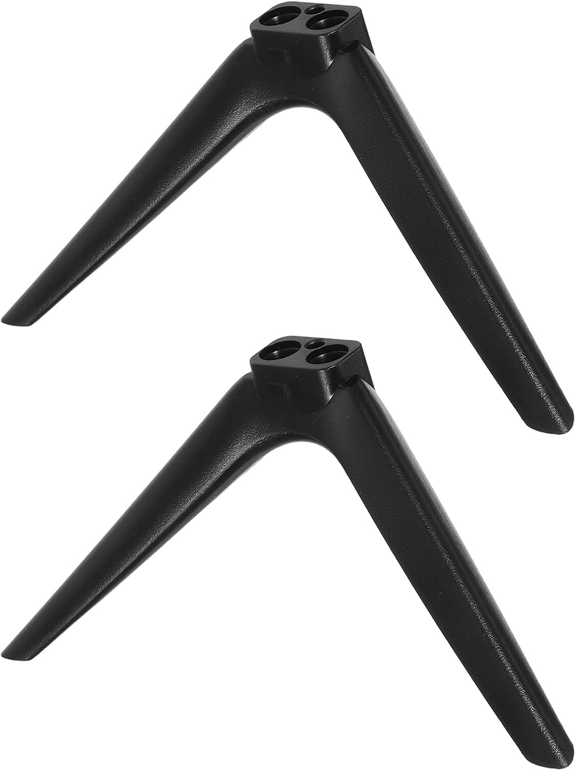FOYTOKI 15mm Tabletop Television Stand Bracket with Dual-Hole Plastic Legs, No-Drill Stable Tv Support Base Compatible
