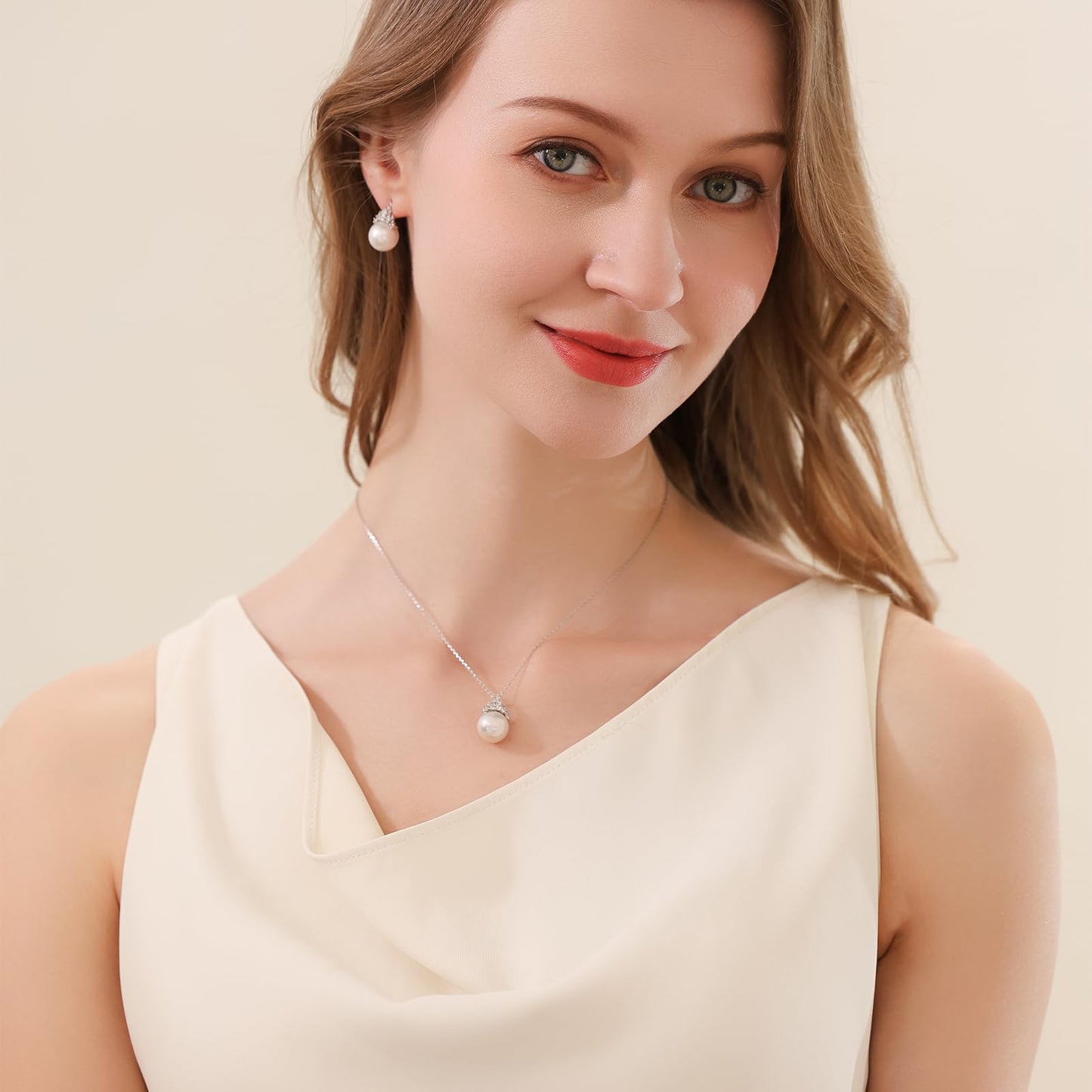 Orapearl Freshwater Pearl Pendant Necklace 11-12mm AAAA Jewelry Gift for Wife Mom Girlfriend Her Women June Birthstone for Anniversary Birthday Wedding