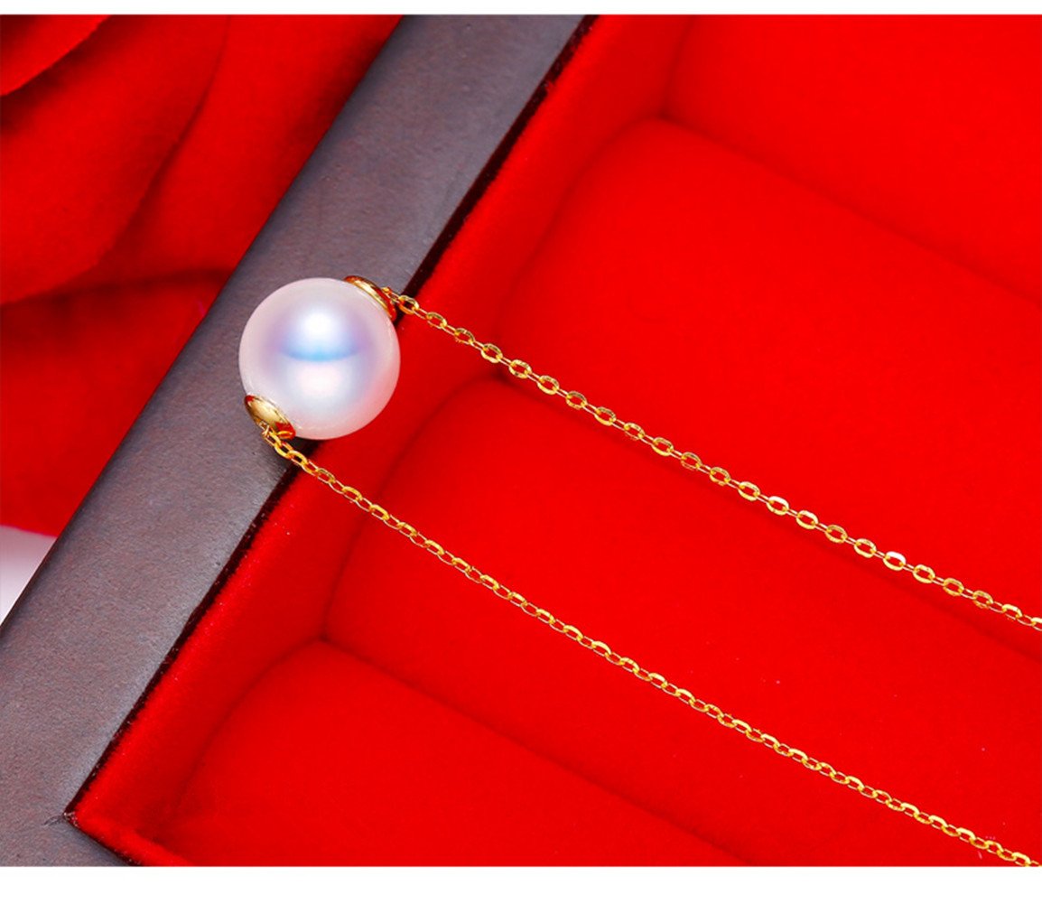 Pearls Necklace Genuine Akoya White Fine Jewellery Round AAAA+ Pearl 18K Pearl Pendant Necklace Gifts for Women Her- Anniversary Birthday Fine Jewelry -Valentine's Day Mothers Day Gifts