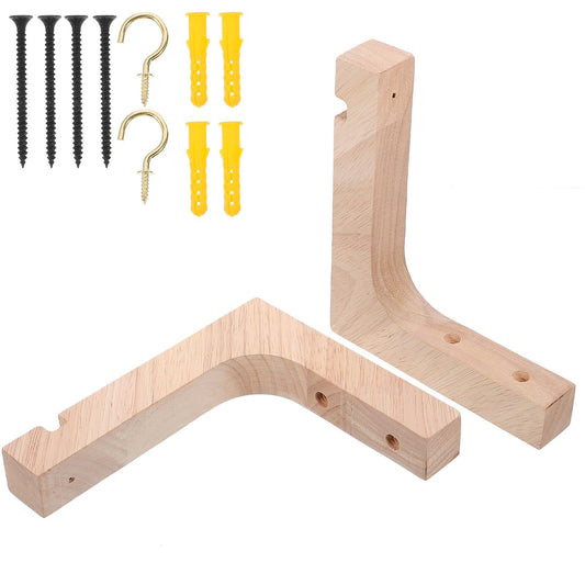 Beaupretty Wooden Plant Hanger Bracket for Indoor Hanging Plants 2pcs Heavy-Duty Wall Hooks in Original Wood Color Suitable for Flowerpots in Home Garden and Balcony